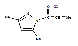 1H-pyrazole, 1-(2-chloro-1-oxopropyl)-3,5-dimethyl-(9ci)Structure,201299-92-5Structure 1H-pyrazole, 1-(2-chloro-1-oxopropyl)-3,5-dimethyl-(9ci) Structure,201299-92-5Structure