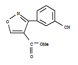 4-Isoxazolecarboxylicacid,3-(3-cyanophenyl)-,methylester(9ci)Structure,209731-38-4Structure 4-Isoxazolecarboxylicacid,3-(3-cyanophenyl)-,methylester(9ci) Structure,209731-38-4Structure