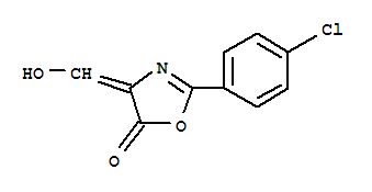 5(4H)-oxazolone, 2-(4-chlorophenyl)-4-(hydroxymethylene)-Structure,209742-75-6Structure 5(4H)-oxazolone, 2-(4-chlorophenyl)-4-(hydroxymethylene)- Structure,209742-75-6Structure