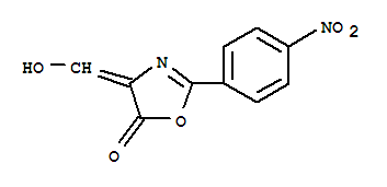 5(4H)-oxazolone, 4-(hydroxymethylene)-2-(4-nitrophenyl)-Structure,209742-76-7Structure 5(4H)-oxazolone, 4-(hydroxymethylene)-2-(4-nitrophenyl)- Structure,209742-76-7Structure