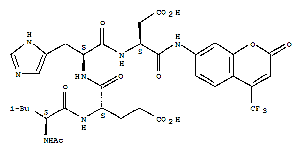 Ac-leu-glu-his-asp-7- amino-4-trifluoromethylcoumarinStructure,210345-03-2Structure Ac-leu-glu-his-asp-7- amino-4-trifluoromethylcoumarin Structure,210345-03-2Structure