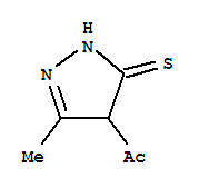 (9ci)-1-(4,5-二氫-3-甲基-5-硫氧代-1H-吡唑-4-基)-乙酮結(jié)構(gòu)式_211988-12-4結(jié)構(gòu)式