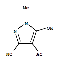 1H-pyrazole-3-carbonitrile, 4-acetyl-5-hydroxy-1-methyl-(9ci)Structure,214892-89-4Structure 1H-pyrazole-3-carbonitrile, 4-acetyl-5-hydroxy-1-methyl-(9ci) Structure,214892-89-4Structure