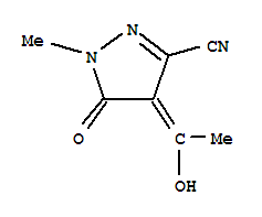 1H-pyrazole-3-carbonitrile, 4,5-dihydro-4-(1-hydroxyethylidene)-1-methyl-5-Structure,214893-58-0Structure 1H-pyrazole-3-carbonitrile, 4,5-dihydro-4-(1-hydroxyethylidene)-1-methyl-5- Structure,214893-58-0Structure