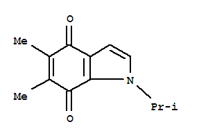 1H-indole-4,7-dione, 5,6-dimethyl-1-(1-methylethyl)-(9ci)Structure,215307-38-3Structure 1H-indole-4,7-dione, 5,6-dimethyl-1-(1-methylethyl)-(9ci) Structure,215307-38-3Structure