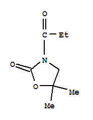 5,5-二甲基-3-(1-氧代丙基)-2-噁唑烷酮結(jié)構(gòu)式_223906-48-7結(jié)構(gòu)式