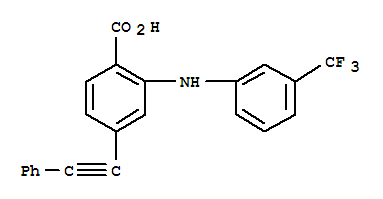 (9ci)-4-(苯基乙炔)-2-[[3-(三氟甲基)苯基]氨基]-苯甲酸結(jié)構(gòu)式_228581-78-0結(jié)構(gòu)式