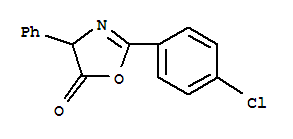 5(4H)-oxazolone, 2-(4-chlorophenyl)-4-phenyl-Structure,22887-57-6Structure 5(4H)-oxazolone, 2-(4-chlorophenyl)-4-phenyl- Structure,22887-57-6Structure