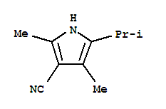 1H-pyrrole-3-carbonitrile,2,4-dimethyl-5-(1-methylethyl)-(9ci)Structure,231609-84-0Structure 1H-pyrrole-3-carbonitrile,2,4-dimethyl-5-(1-methylethyl)-(9ci) Structure,231609-84-0Structure
