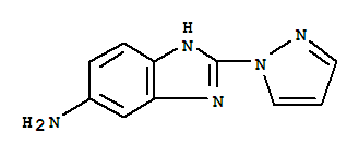 1H-benzimidazol-5-amine,2-(1h-pyrazol-1-yl)-(9ci)Structure,23861-05-4Structure 1H-benzimidazol-5-amine,2-(1h-pyrazol-1-yl)-(9ci) Structure,23861-05-4Structure