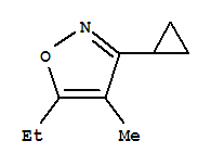 Isoxazole, 3-cyclopropyl-5-ethyl-4-methyl-(8ci)Structure,24106-63-6Structure Isoxazole, 3-cyclopropyl-5-ethyl-4-methyl-(8ci) Structure,24106-63-6Structure