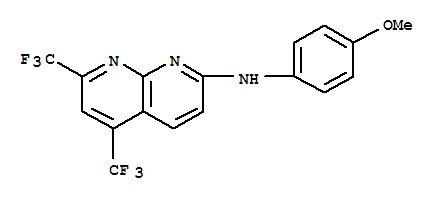 1,8-Naphthyridin-2-amine,n-(4-methoxyphenyl)-5,7-bis(trifluoromethyl)-(9ci)Structure,241488-34-6Structure 1,8-Naphthyridin-2-amine,n-(4-methoxyphenyl)-5,7-bis(trifluoromethyl)-(9ci) Structure,241488-34-6Structure
