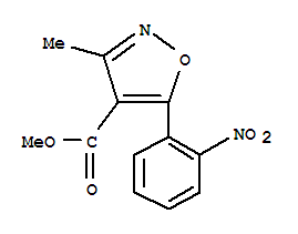 4-Isoxazolecarboxylicacid,3-methyl-5-(o-nitrophenyl)-,methylester(8ci)Structure,24290-22-0Structure 4-Isoxazolecarboxylicacid,3-methyl-5-(o-nitrophenyl)-,methylester(8ci) Structure,24290-22-0Structure