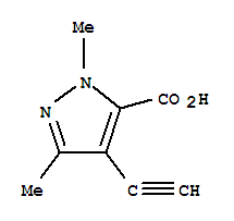 1H-pyrazole-5-carboxylicacid,4-ethynyl-1,3-dimethyl-(9ci)Structure,243466-31-1Structure 1H-pyrazole-5-carboxylicacid,4-ethynyl-1,3-dimethyl-(9ci) Structure,243466-31-1Structure