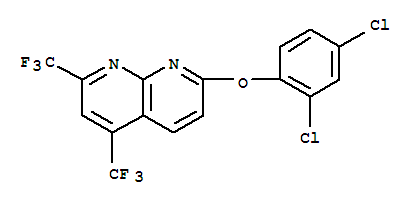 1,8-Naphthyridine,7-(2,4-dichlorophenoxy)-2,4-bis(trifluoromethyl)-(9ci)Structure,246022-24-2Structure 1,8-Naphthyridine,7-(2,4-dichlorophenoxy)-2,4-bis(trifluoromethyl)-(9ci) Structure,246022-24-2Structure