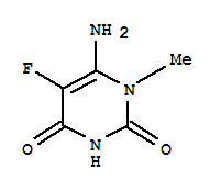 2,4(1H,3h)-pyrimidinedione,6-amino-5-fluoro-1-methyl-(9ci)Structure,250658-21-0Structure 2,4(1H,3h)-pyrimidinedione,6-amino-5-fluoro-1-methyl-(9ci) Structure,250658-21-0Structure