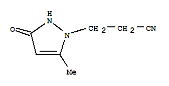 1H-pyrazole-1-propanenitrile, 2,3-dihydro-5-methyl-3-oxo-(9ci)Structure,252308-56-8Structure 1H-pyrazole-1-propanenitrile, 2,3-dihydro-5-methyl-3-oxo-(9ci) Structure,252308-56-8Structure