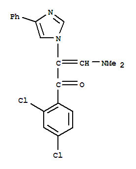 1-(2,4-二氯苯基)-3-(二甲基氨基)-2-(4-苯基-1H-咪唑-1-基)-2-丙烯-1-酮結(jié)構(gòu)式_252954-65-7結(jié)構(gòu)式