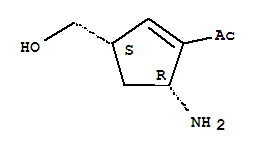 (9ci)-1-[(3s,5r)-5-氨基-3-(羥基甲基)-1-環(huán)戊烯-1-基]-乙酮結(jié)構(gòu)式_255839-20-4結(jié)構(gòu)式