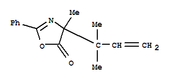 5(4H)-oxazolone, 4-(1,1-dimethyl-2-propenyl)-4-methyl-2-phenyl-(9ci)Structure,256343-74-5Structure 5(4H)-oxazolone, 4-(1,1-dimethyl-2-propenyl)-4-methyl-2-phenyl-(9ci) Structure,256343-74-5Structure