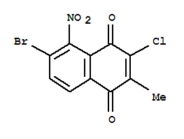 1,4-Naphthalenedione, 6-bromo-3-chloro-2-methyl-5-nitro-Structure,258497-94-8Structure 1,4-Naphthalenedione, 6-bromo-3-chloro-2-methyl-5-nitro- Structure,258497-94-8Structure