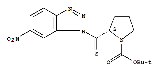 2-甲基-2-丙基(2R)-2-[(6-硝基-1H-苯并三唑-1-基)硫代甲酰]-1-吡咯烷羧酸酯結構式_260782-41-0結構式