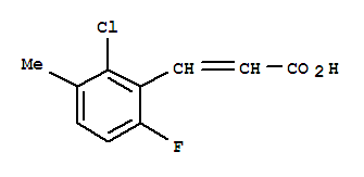2-Chloro-6-fluoro-3-methylcinnamic acidStructure,261762-89-4Structure 2-Chloro-6-fluoro-3-methylcinnamic acid Structure,261762-89-4Structure