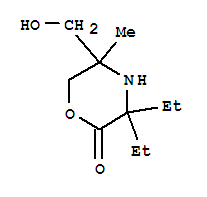 2-Morpholinone,3,3-diethyl-5-(hydroxymethyl)-5-methyl-(9ci)Structure,264279-77-8Structure 2-Morpholinone,3,3-diethyl-5-(hydroxymethyl)-5-methyl-(9ci) Structure,264279-77-8Structure