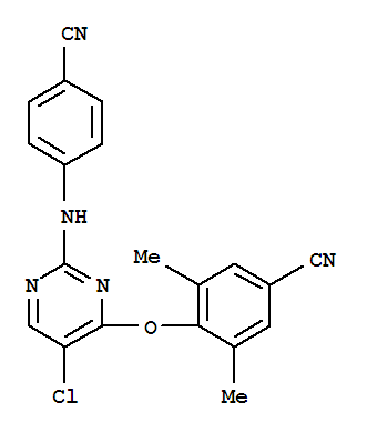 4-[[5-氯-2-[(4-氰基苯基)氨基]-4-嘧啶基]氧基]-3,5-二甲基苯甲腈結(jié)構(gòu)式_269055-05-2結(jié)構(gòu)式