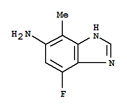 1H-benzimidazol-5-amine,7-fluoro-4-methyl-(9ci)Structure,269083-21-8Structure 1H-benzimidazol-5-amine,7-fluoro-4-methyl-(9ci) Structure,269083-21-8Structure