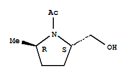 反式-(8ci)-1-乙酰基-5-甲基-2-吡咯烷甲醇結構式_28115-46-0結構式