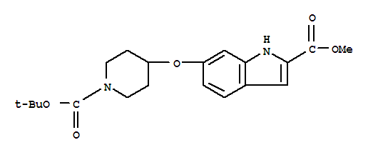 Methyl 6-(1-boc-piperidin-4-yloxy)indole-2-carboxylateStructure,287389-12-2Structure Methyl 6-(1-boc-piperidin-4-yloxy)indole-2-carboxylate Structure,287389-12-2Structure