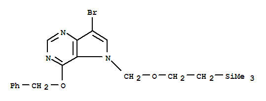 4-芐氧基-7-溴-5-n-(2-三甲基甲硅烷基乙氧基)甲基吡咯并[3,2-d]嘧啶結(jié)構(gòu)式_299916-85-1結(jié)構(gòu)式