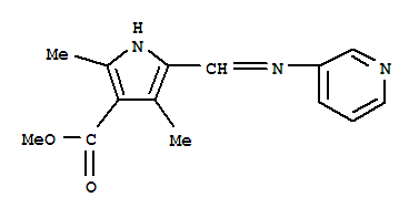 1H-pyrrole-3-carboxylicacid,2,4-dimethyl-5-[(3-pyridinylimino)methyl]-,methylester(9ci) Structure,300588-28-7Structure