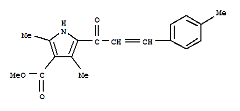 1H-pyrrole-3-carboxylicacid,2,4-dimethyl-5-[3-(4-methylphenyl)-1-oxo-2-propenyl]-,methylester(9ci) Structure,300835-70-5Structure