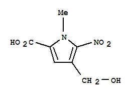 1H-pyrrole-2-carboxylicacid,4-(hydroxymethyl)-1-methyl-5-nitro-(9ci)Structure,304015-82-5Structure 1H-pyrrole-2-carboxylicacid,4-(hydroxymethyl)-1-methyl-5-nitro-(9ci) Structure,304015-82-5Structure