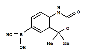 (9ci)-(1,4-二氫-4,4-二甲基-2-氧代-2H-3,1-苯并噁嗪-6-基)-硼酸結(jié)構(gòu)式_304853-90-5結(jié)構(gòu)式