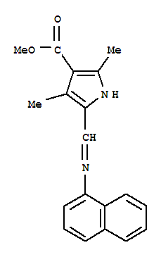 1H-pyrrole-3-carboxylicacid,2,4-dimethyl-5-[(1-naphthalenylimino)methyl]-,methylester(9ci) Structure,304868-19-7Structure
