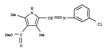 1H-pyrrole-3-carboxylicacid,5-[[(3-chlorophenyl)imino]methyl]-2,4-dimethyl-,methylester(9ci) Structure,304877-75-6Structure