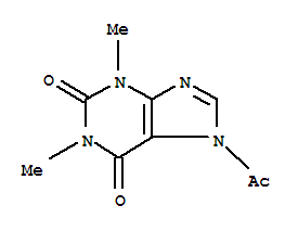 1H-purine-2,6-dione, 7-acetyl-3,7-dihydro-1,3-dimethyl-Structure,3056-19-7Structure 1H-purine-2,6-dione, 7-acetyl-3,7-dihydro-1,3-dimethyl- Structure,3056-19-7Structure
