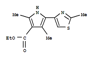 1H-pyrrole-3-carboxylicacid,2,4-dimethyl -5-(2-methyl -4-thiazolyl )-,ethylester(9ci)Structure,306280-74-0Structure 1H-pyrrole-3-carboxylicacid,2,4-dimethyl -5-(2-methyl -4-thiazolyl )-,ethylester(9ci) Structure,306280-74-0Structure