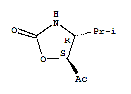 (4r,5s)-(9ci)-5-乙酰基-4-(1-甲基乙基)-2-噁唑烷酮結(jié)構(gòu)式_306776-28-3結(jié)構(gòu)式