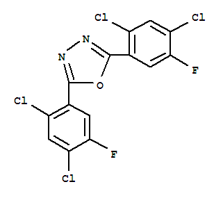 2,5-Bis(2,4-dichloro-5-fluorophenyl)-1,3,4-oxadiazoleStructure,307557-48-8Structure 2,5-Bis(2,4-dichloro-5-fluorophenyl)-1,3,4-oxadiazole Structure,307557-48-8Structure