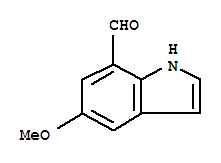 5-甲氧基-1H-吲哚-7-羧醛結(jié)構(gòu)式_309976-22-5結(jié)構(gòu)式