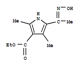 1H-pyrrole-3-carboxylicacid,5-[1-(hydroxyimino)ethyl]-2,4-dimethyl-,ethylester(9ci) Structure,312534-19-3Structure