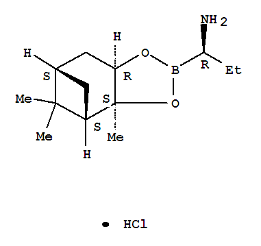 (Ar,3as,4s,6s,7ar)-alpha-ethylhexahydro-3a,5,5-trimethyl-4,6-methano-1,3,2-benzodioxaborole-2-methanamine hydrochlorideStructure,319009-92-2Structure (Ar,3as,4s,6s,7ar)-alpha-ethylhexahydro-3a,5,5-trimethyl-4,6-methano-1,3,2-benzodioxaborole-2-methanamine hydrochloride Structure,319009-92-2Structure