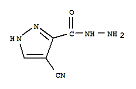 1H-pyrazole-3-carboxylicacid,4-cyano-,hydrazide(9ci)Structure,321574-31-6Structure 1H-pyrazole-3-carboxylicacid,4-cyano-,hydrazide(9ci) Structure,321574-31-6Structure