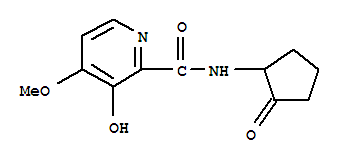 2-Pyridinecarboxamide,3-hydroxy-4-methoxy-n-(2-oxocyclopentyl)-(9ci)Structure,321598-21-4Structure 2-Pyridinecarboxamide,3-hydroxy-4-methoxy-n-(2-oxocyclopentyl)-(9ci) Structure,321598-21-4Structure