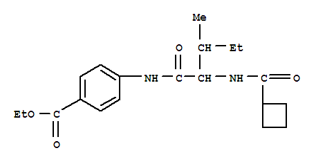 (9ci)-4-[[2-[(環(huán)丁基羰基)氨基]-3-甲基-1-氧代戊基]氨基]-苯甲酸乙酯結(jié)構(gòu)式_334830-46-5結(jié)構(gòu)式