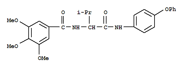 (9ci)-3,4,5-三甲氧基-n-[2-甲基-1-[[(4-苯氧基苯基)氨基]羰基]丙基]-苯甲酰胺結(jié)構(gòu)式_336165-66-3結(jié)構(gòu)式